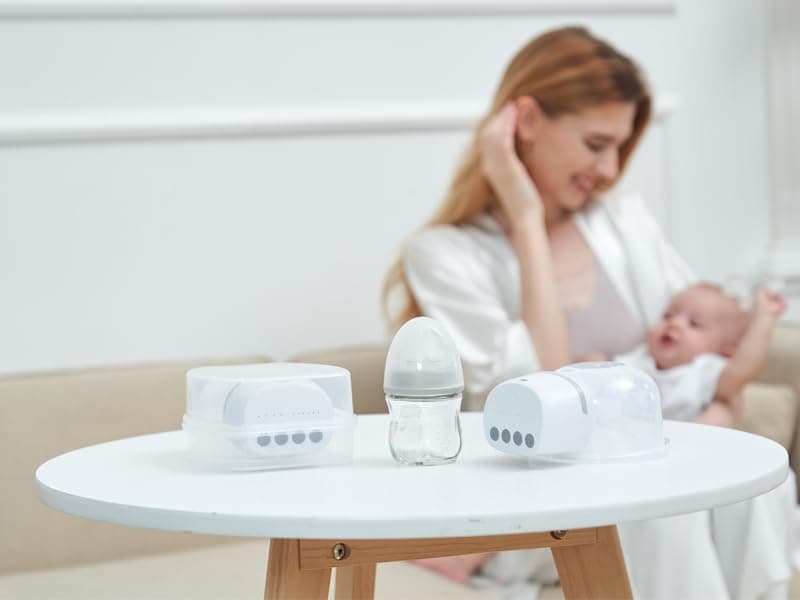 Bellababy Weisse Elektrische Milchpumpe TragbarMit 4 Modi und 6 Stufen Saugen, Geräuscharm und Schmerzlos