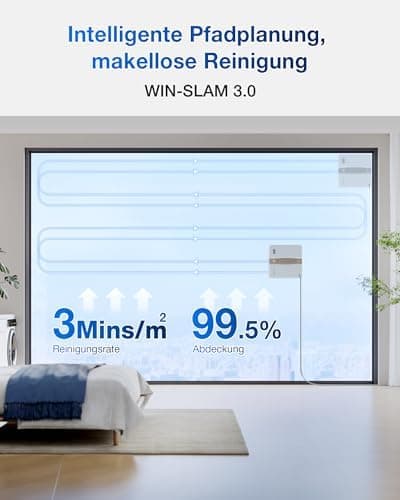 ECOVACS WINBOT MINI Fensterputzroboter, kompaktes Design, 4 Reinigungsmodi