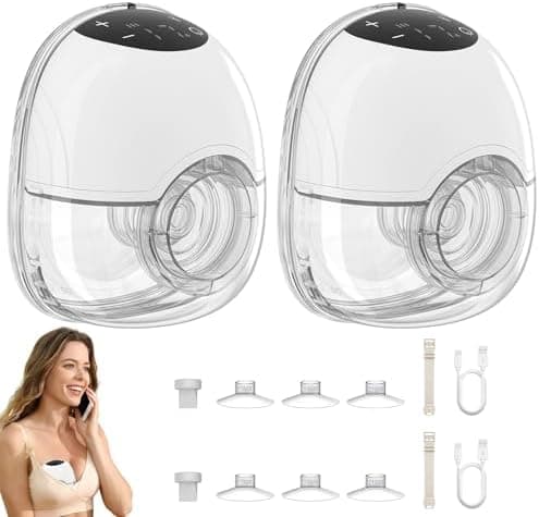 Schmerzlose 2-Stück Elektrische Milchpumpe mit 12 Stufen Handsfreepumpe und 17/19/21MM Flanschen für Mamas während der S