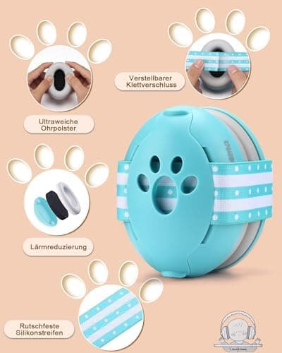 2 in 1 Baby Kopfhörer Lärmschutz für Baby Gehörschutz
| Baby Kopfhörer Lärmschutz 25dB - perfekt für Baby Gebrauch
| Ge