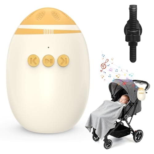 Kinderwagenschaukler White Noise Machine mit Baby Rocker - 11 Beruhigende Klänge, Wiederaufladbar & Bluetooth Funktion