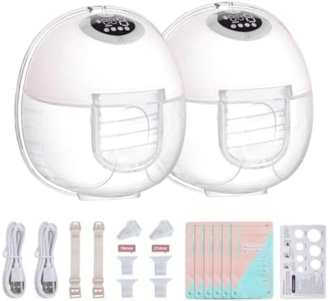 Elektrische Milchpumpe Tragbar 19/21-mm-Flansch-white BPA-frei Langlebigkeit LED-Anzeige