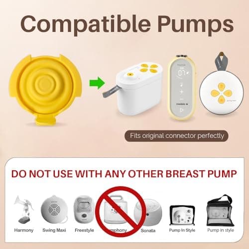 PumpMom-us Membranen kompatibel mit Medela Swing Maxi und Freestyle Flex Teile,PersonalFit Flex-Steckverbinder, 2er-Pack