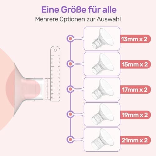 Nuliie Milchpumpen-Flanscheinsätze 10 Stückeffizienteres & schmerzfreues Abpumpen, BPA-frei, kompatibel mit Momcozy/Mede