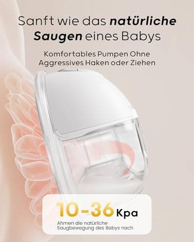Elektrische Milchpumpe Nuliie S32 Elektrisch tragbar und frei.handig mit Ersatzzubehör
