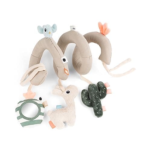 Done by Deer Activity Spirale Lalee Beige - Babyspielzeug für Baby Zubehör, ideal für unterwegs unter 0 Monate - Festmon