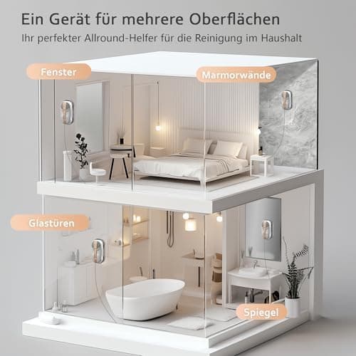 Lydsto WL09 Fensterputzroboter Automatische Doppel-Sprühfunktion 6000Pa Elektrischer Fensterreiniger 80ML Tank Koffer-Ve