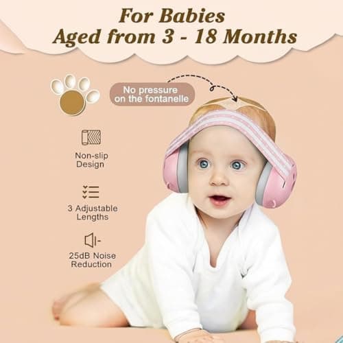 2-in-1 Baby Ohrenschützer für Sicherheit und Komfort bei Schlafreisen und Alltag (0-4 Jahre)
