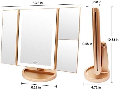 WEILY Kosmetikspiegel mit LED-Beleuchtung für Perfekte Make-up-Verzierungen
| WEILY Schminkspiegel mit 3-Fach-Vergrößer