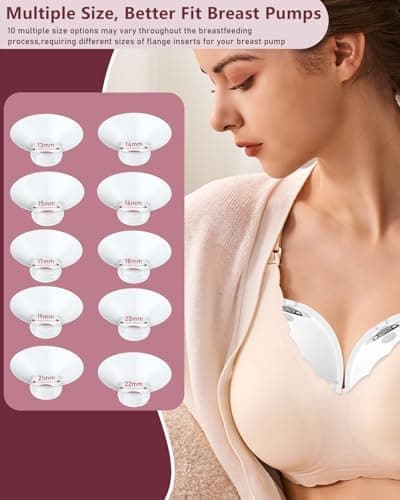4 Stücke Flanscheinsätze 19mm für Momcozy M9/M6/M5/S12 Pro/V1/V2, Nuliie/Medela/KISSBOBO/Lansinoh/eufy/NCVI/Bellababy/Jh