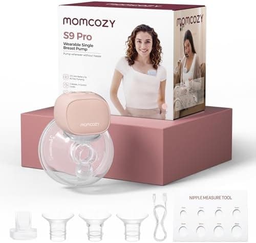 Momcozy S9 Pro Elektrische Milchpumpe für Mütter - Leistungsstarke Tragbarkeit, Längste Akkulaufzeit & LED-Anzeige (24mm