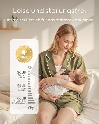 Elektrische Milchpumpe Nuliie S32 Elektrisch tragbar und frei.handig mit Ersatzzubehör