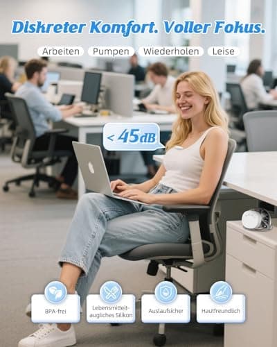 ANWIKE Elektrische Milchpumpe Handsfree für Schmerzfreies Pumpsen, ideal für Fahren und Reisen - 4 Modi 9 Stufen, 230g l