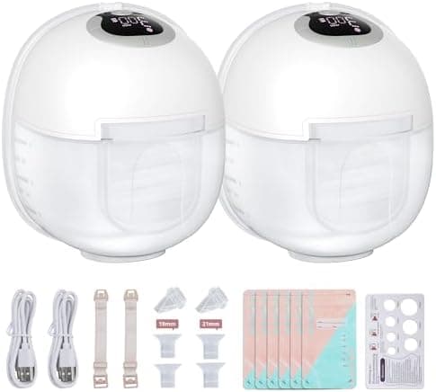 Elektrische Milchpumpe Tragbar 19/21-mm-Flansch-white BPA-frei Langlebigkeit LED-Anzeige
