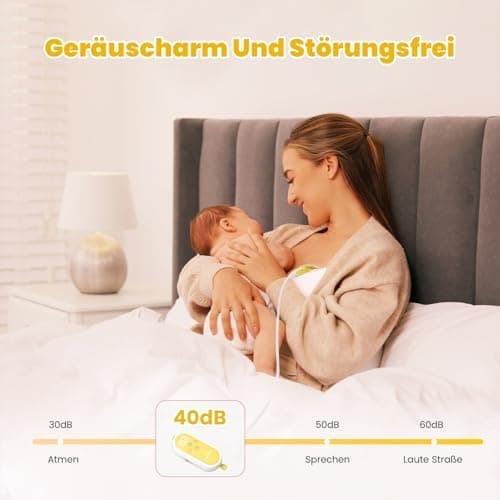 Elektrische Milchpumpe Freihändig -Comfortable 21/24mm Flansch 300mmHg Starke Saugleistung für Mam Ausgehen