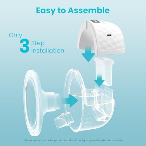 Paruu P10 Milchpumpe Elektrisch Freihändig - starke Saugleistung 338mmHg, 4 Modi und Smart-Display, 19/21/24/28mm Flansc