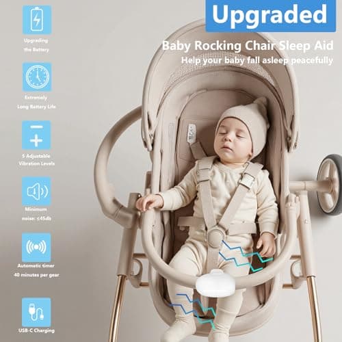 Kinderwagenschaukler - Upgradeter elektrischer Beweger mit USB-C-Anschluss - Schlafhilfe für Baby mit 40-Minuten-Timer u