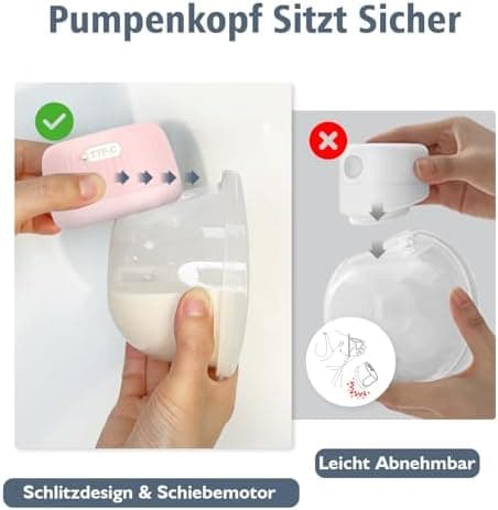 MOMMED Elektrische Milchpumpe MY-385, Doppel Freihändig, 4 Modi & 12 Stufen, Auslaufsicheres Design