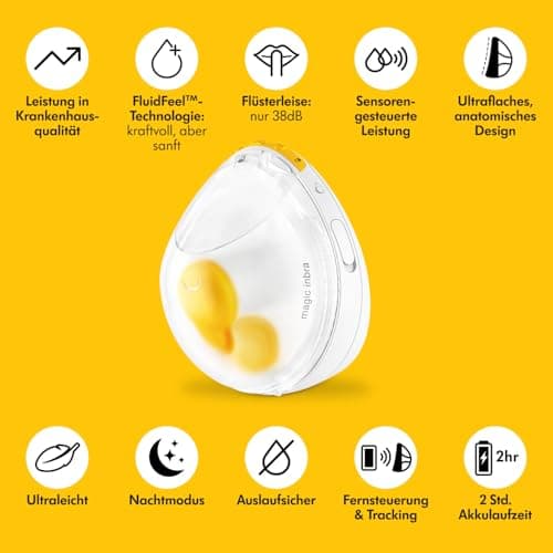 Medela Magic InBra Tragbare Doppel-Milchpumpe - Ultraleicht (200g) und leise - mit FluidFeel-Technologie