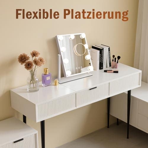Hollywood-Spiegel mit Beleuchtung - Vanity Mirror 9 LED - 360° Drehung -Touch Dimmbar - Perfekter Schminkspiegel für den