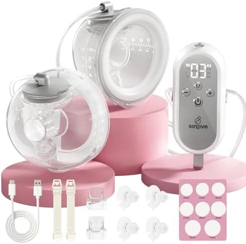 Elektrische Milchpumpe Freihändig -Comfortable 21/24mm Flansch 300mmHg Starke Saugleistung für Mam Ausgehen