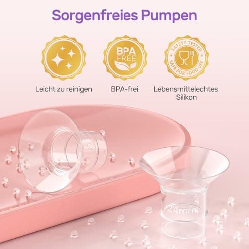 Nuliie Milchpumpen-Flanscheinsätze 10 Stückeffizienteres & schmerzfreues Abpumpen, BPA-frei, kompatibel mit Momcozy/Mede