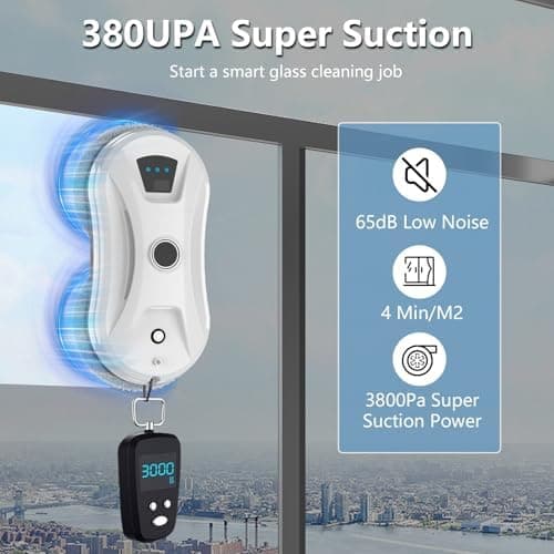 Fensterputzroboter 5600Pa, Automatischer Wasserstrahl für Innen- und Außenfenster, Intelligente Kantenerkennung
