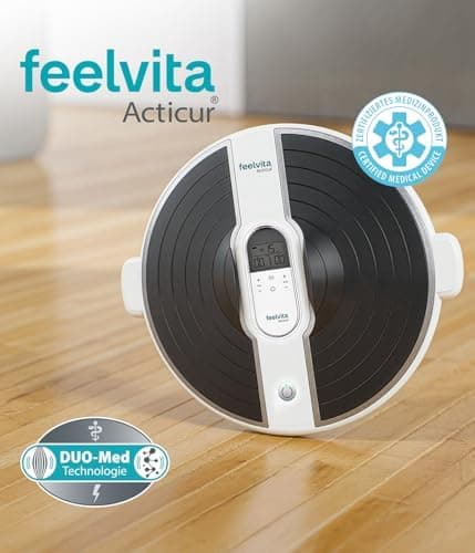 Feelvita Acticur EMS Durchblutung-Stimulator für Bein und Fuß ohne Kabel, Elektrisches EMS-Fußmassagegerät, Duo-Technolo