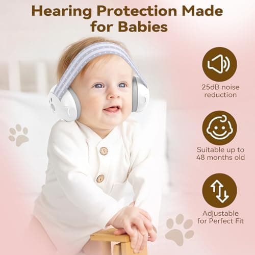 Baby-Gehörschutz 6-12 Monate -Noise Cancellation Kopfhörer für Babies während des Fluges - Ruhe und Konzentration gewähr