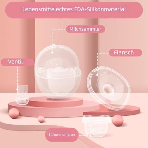 Mommed Missaa S18/S21 Komplets Set Milchsammelbecher, Ersatzpumpenteile, für Mamas, zur Nachtsicherheit und Bequemlichke