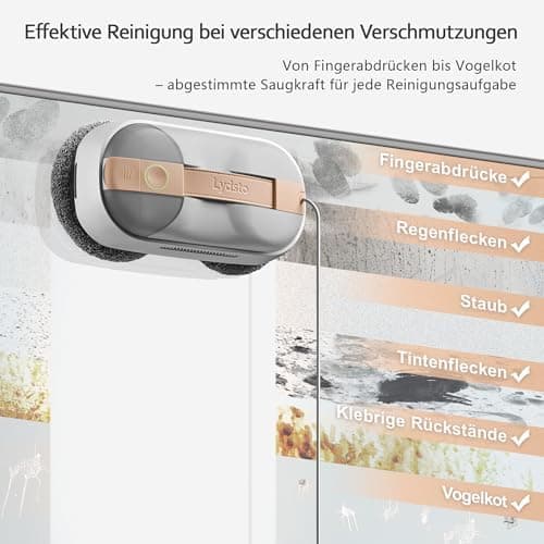 Lydsto WL09 Fensterputzroboter Automatische Doppel-Sprühfunktion 6000Pa Elektrischer Fensterreiniger 80ML Tank Koffer-Ve