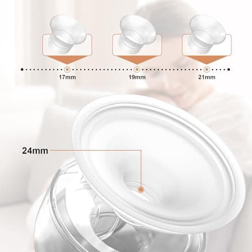TOPCHANCE Elektrische Milchpumpe Leise & Tragbar für Mamas mit 12 Saugstufen & 2 Flanschkomponenten