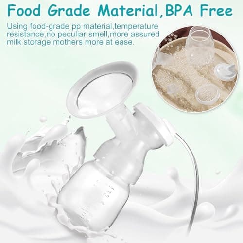 Doppelte Elektrische Breast Pump mit 10 Aufbewahrungsbeuteln und 2 Saugern - Für Mütter bei Abpumpen - Anti-Rückfluss &