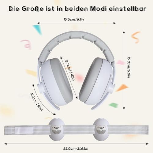 Kinder Gehörschutz Kopfhörer Lärmschutz 0-4 Jahre Schlafen Reisen Events