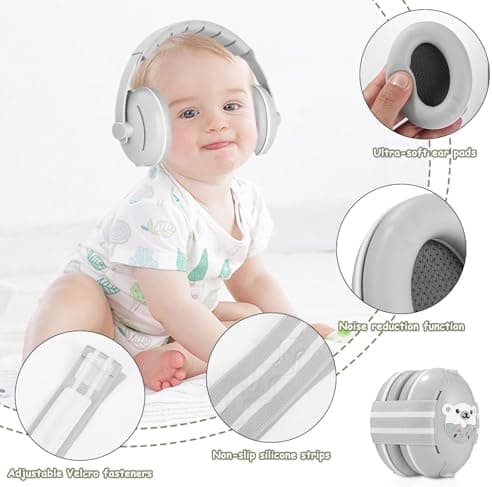 2-in-1 Gehörschutz Baby Kopfhörer für Kleinkinder  
| Verstellbares Kopfband Ohrenschütz Baby Kopfhörer  
| Lärmschutz