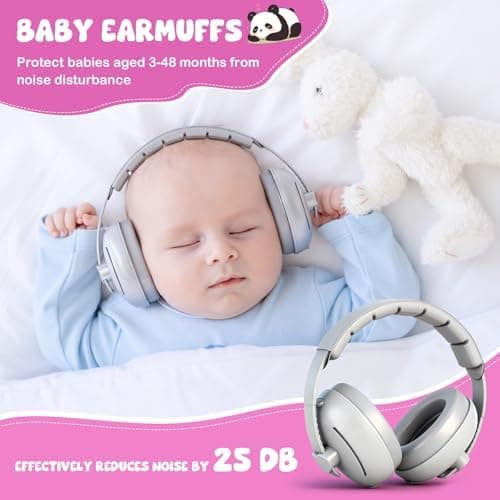 Zcipro 2-in-1 Baby Gehörschutz Hellgelb: Lärmschutz mit Geräuschunterdrückung und Verstellbare Kopfstütze für Babys bis