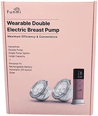Funmi leise tragbare elektrische Milchpumpe - fürStillende Mütter - kompakte Doppelpumpe mit Freihänder-function