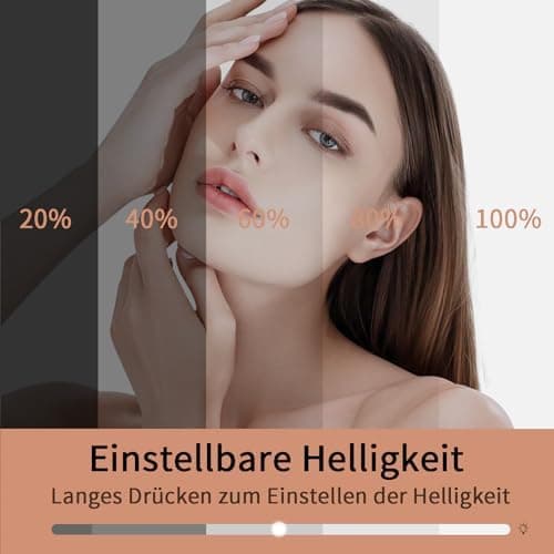 Kosmetikspiegel mit Beleuchtung Wiederaufladbarer 3 Farblichter für Zuhause und Reise