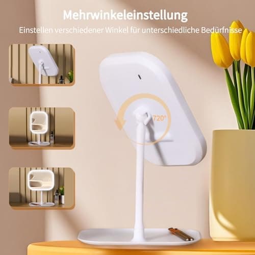 Schminkspiegel mit Beleuchtung & Wiederaufladbare Touch Funktion für das Zuhause & Reise