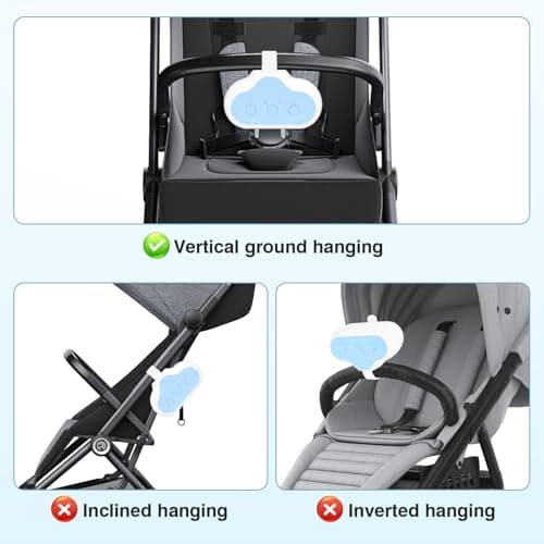 USB-C Aufladbar Kinderwagenschaukler mit Timer und Schaukelintensitäts-Einstellungen