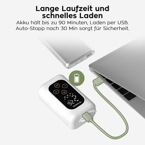 Tulano leiseste kabellose Doppel-Milchpumpe handsfree für Mommys, leise BPA-frei, 150–300 ml, USB wiederaufladbare Milch