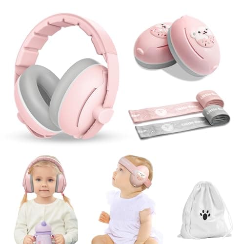 Ohrschützer Gehörschutz Baby, Geräuschunterdrückung & Verstellbare Schnalle, Flugzeug- & Alltagsessentials für Neugebore