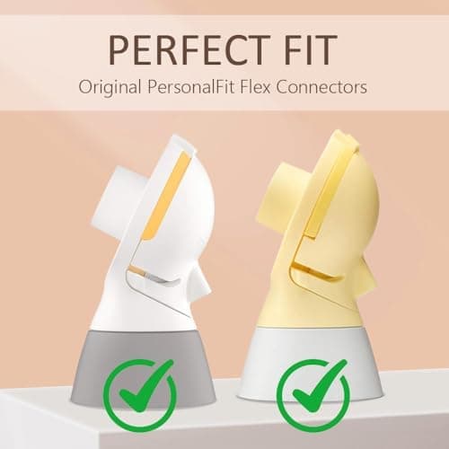 PumpMom-us Membranen kompatibel mit Medela Swing Maxi und Freestyle Flex Teile,PersonalFit Flex-Steckverbinder, 2er-Pack