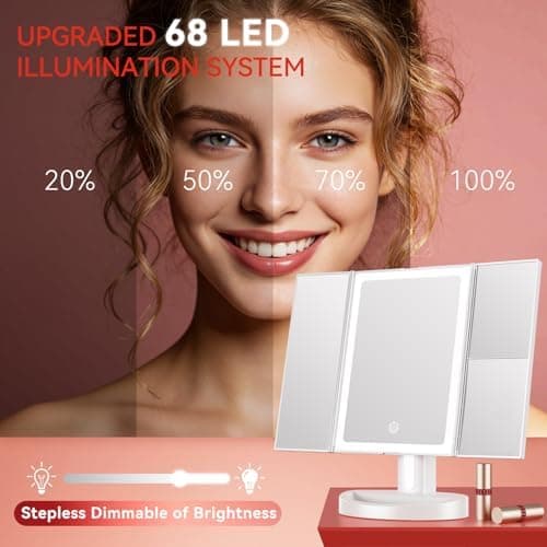 Auxmir Kosметikspiegel mit Beleuchtung und Vergrößerungserfahrung
Auxmir LED Tischspiegel für Beautyenthusiaste mit 3 Li