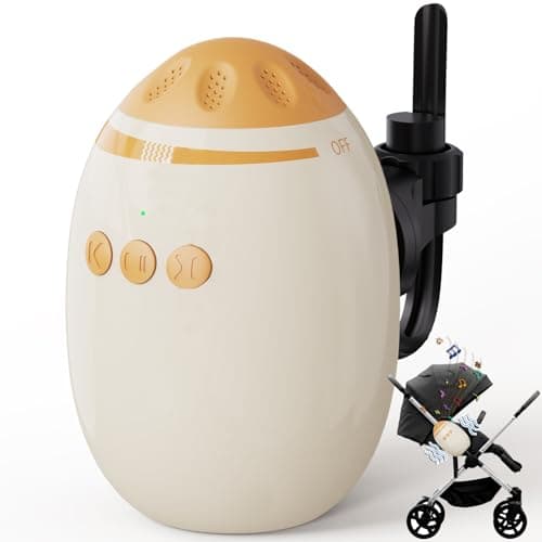 Kinderwagenschaukler mit White Noise für Baby, Bluetooth Steuerung, Intensitätsanpassung und 11 Klänge