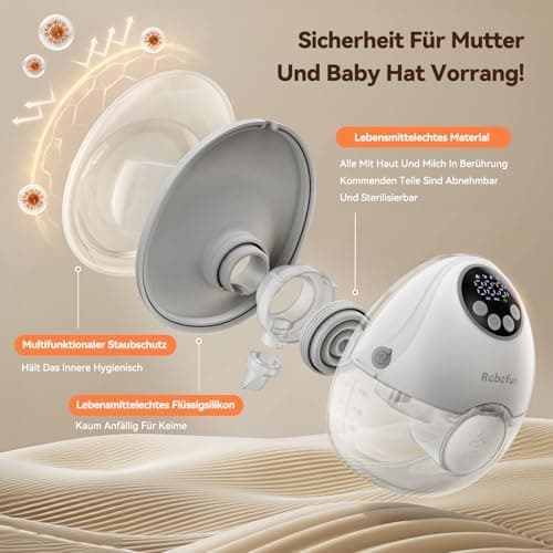 Robofun Elektrische Milchpumpe Freihändig 2er-Pack