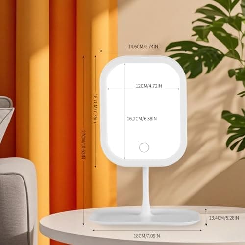 Schminkspiegel mit Beleuchtung & Wiederaufladbare Touch Funktion für das Zuhause & Reise