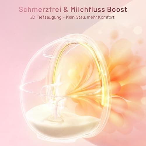 Elektrische Milchpumpe Tragbar, BPA-frei, 4 Modi 12 Stufen & Leise Betriebssound, 24mm Flansch mit Ersatzteilen, Ideal f