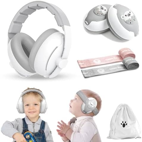 Ohrschützer Gehörschutz Baby, Geräuschunterdrückung & Verstellbare Schnalle, Flugzeug- & Alltagsessentials für Neugebore