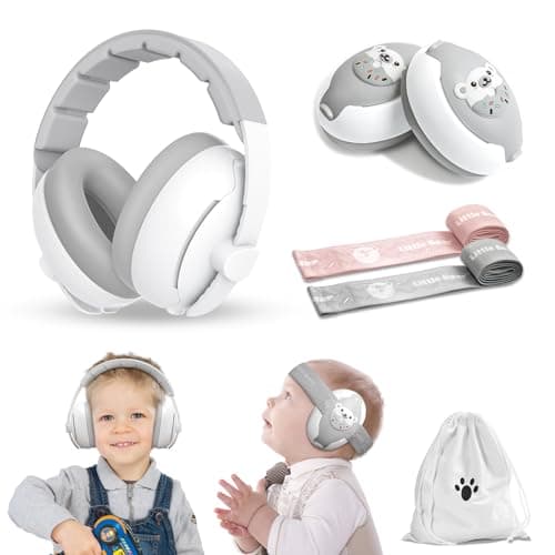 Ohrschützer Gehörschutz Baby, Geräuschunterdrückung & Verstellbare Schnalle, Flugzeug- & Alltagsessentials für Neugebore